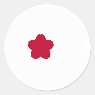 Befehlshaber-Standard, japanische Flagge Runder Aufkleber