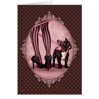 Befestigt an meiner französischen Bulldogge