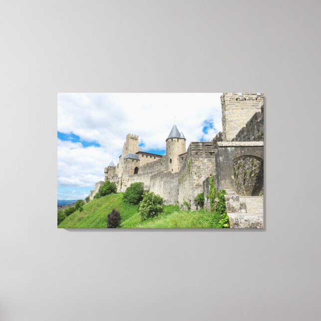 befestigte Stadt Carcassonne Leinwanddruck (Vorderseite)
