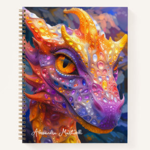 Befestigter Drache - Personalisierte Fantasie Notizbuch