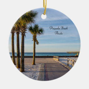 Befestigter Gehweg zum Pensacola Beach Kreisorname Keramik Ornament