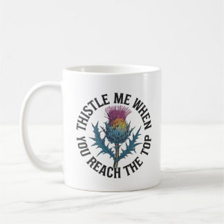 Befeuchte mich, wenn du die oberste Thistle-Blume Kaffeetasse