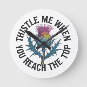 Befeuchte mich, wenn du die oberste Thistle-Blume Runde Wanduhr