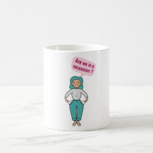 Befinden wir uns in einer Rezession? Kaffeetasse