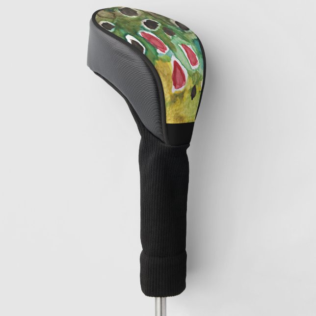 Befischung von Braunforellen Golf Headcover (angewinkelt)