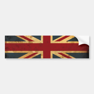 Befleckte Gewerkschafts-Jack Großbritannien-Flagge Autoaufkleber