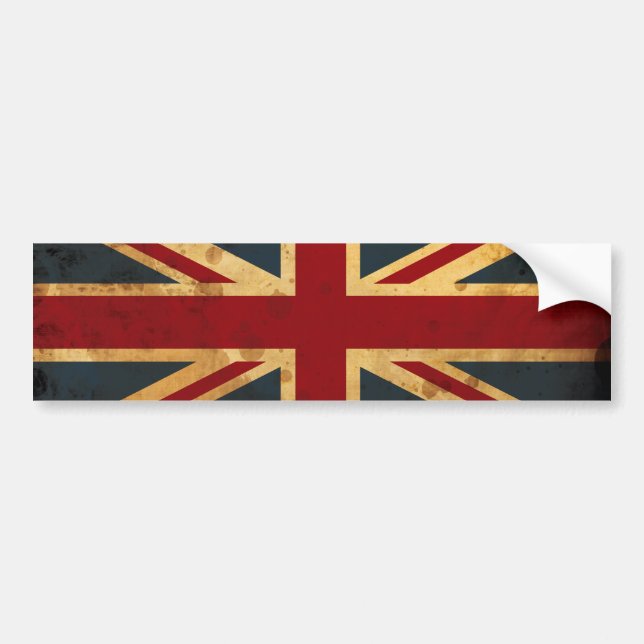 Befleckte Gewerkschafts-Jack Großbritannien-Flagge Autoaufkleber (Vorne)