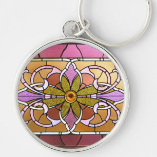 Beflecktes Glas-Blumen-Schlüsselanhänger Schlüsselanhänger