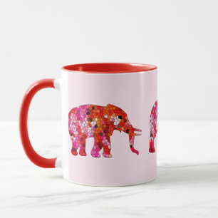 Beflecktes Glas-Elefant-Tasse Tasse