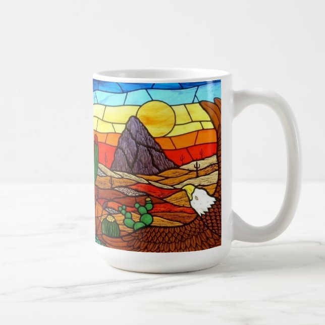 BEFLECKTES GLAS-KUNST durch David-Smith TASSE 01 (Rechts)