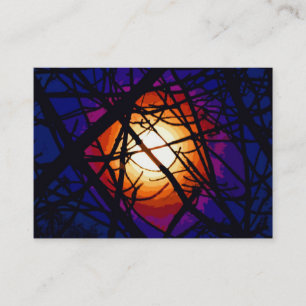 Beflecktes Glas-Mond abstraktes ATC Visitenkarte