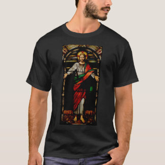 Beflecktes Glas-T - Shirt Christus