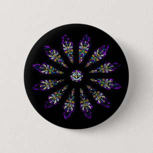 Beflecktes Glasmandala-Button Button