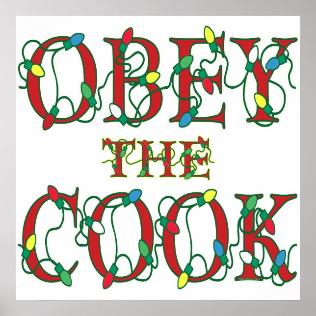 Befolgen Sie das Cook Holiday Kitchen Sprichwort P Poster (Vorne)