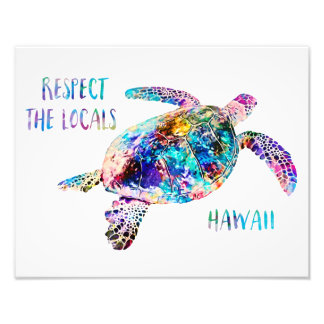 Befolgen Sie das Zitat der lokalen Sea Turtle Gefä Fotodruck
