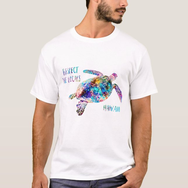 Befolgen Sie das Zitat der lokalen Sea Turtle Gefä T-Shirt (Vorderseite)