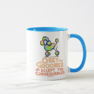 Befolgen Sie den Groomer-Regenbogen-Pudel Tasse
