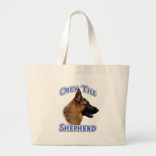 Befolgen Sie den Schäferhund Jumbo Stoffbeutel