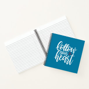 Befolgen Sie den Vortrag Ihres Herzens, Valentine Notizbuch