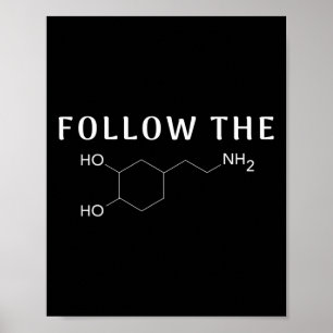 Befolgen Sie die Dopamin Chemical Structure Fun Sc Poster