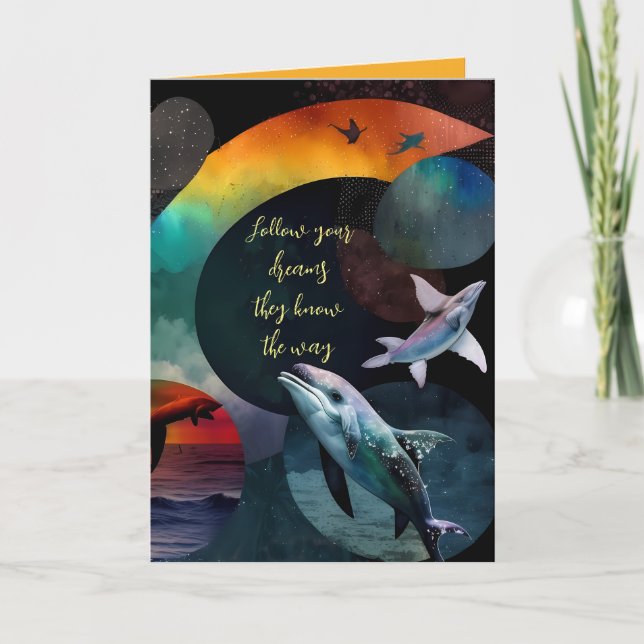 Befolgen Sie Ihre Träume Abschluss Gruß Karte (Vorderseite)