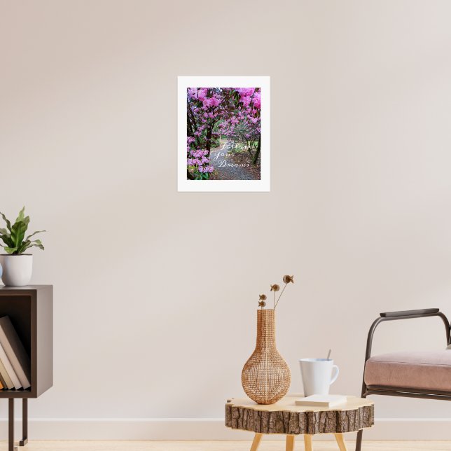 Befolgen Sie Ihre Träume Garten Weg Blumen Poster (Wohnzimmer 3)