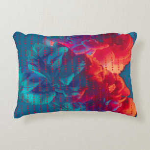 Befolgen Sie Ihre Träume Zitate farbige Blume Dekokissen