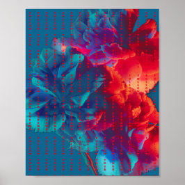 Befolgen Sie Ihre Träume Zitate farbige Blume Poster