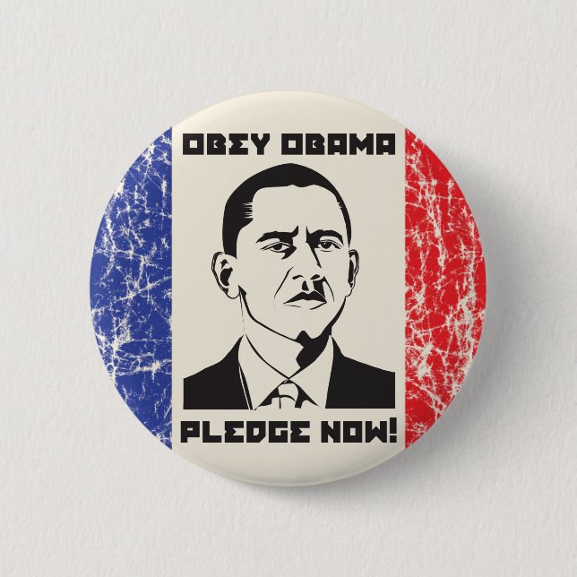 Befolgen Sie Obama-Knopf Button (Vorderseite)