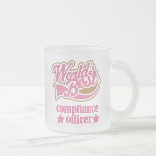 Befolgungs-Offizier-Geschenk (Welten am besten) Mattglastasse (Rechts)