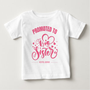 Befördert in große Schwester, Costum Datum Baby T-shirt