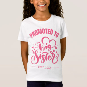Befördert in große Schwester, Costum Datum T-Shirt