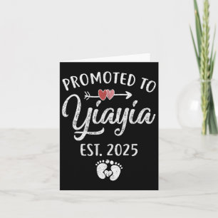 Befördert nach Yiayia Est 2025 Funny First Mothe Karte