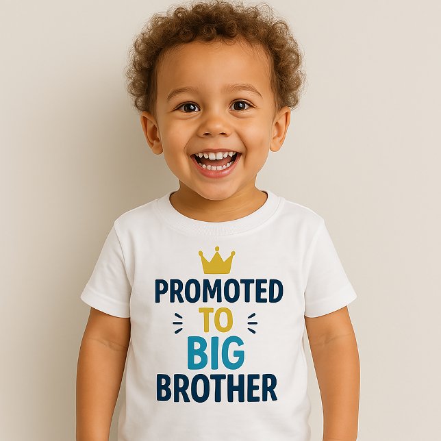 Befördert zu Big Brother Niedlich Sibling Ankündig Baby T-shirt (Von Creator hochgeladen)