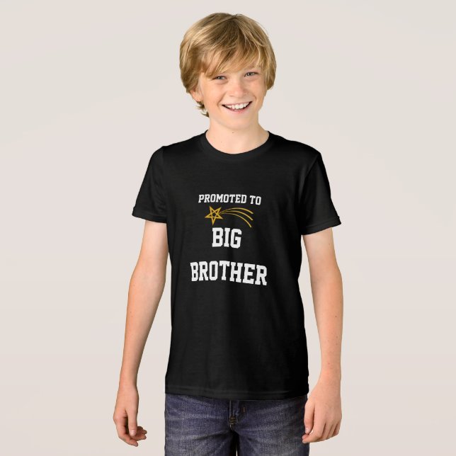 Befördert zu Big Brother Tri-Blend Shirt (Vorderseite voll)