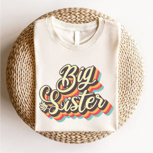Befördert zu Big Sister Ankündigung Vintage Blüte T-Shirt