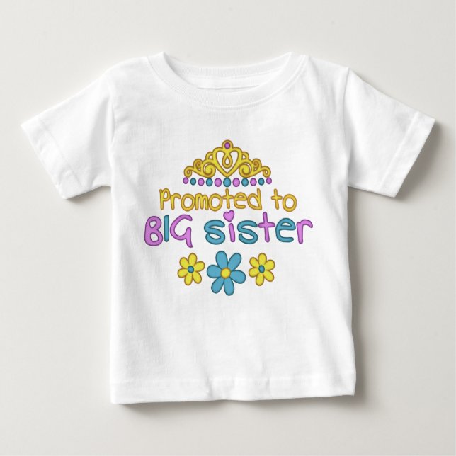 Befördert zu Big Sister Baby T-shirt (Vorderseite)