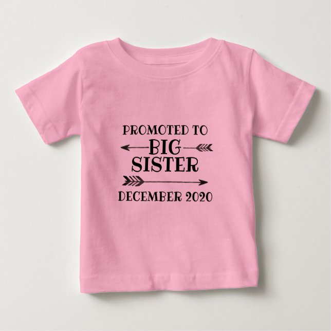 Befördert zu Big Sister Baby T-shirt (Vorderseite)