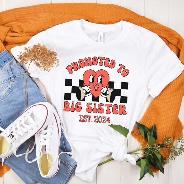 Befördert zu Big Sister Est 2024 | Niedliches neue T-Shirt (Von Creator hochgeladen)