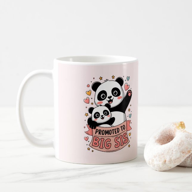 Befördert zu Big Sister Kaffeetasse (Mit Donut)