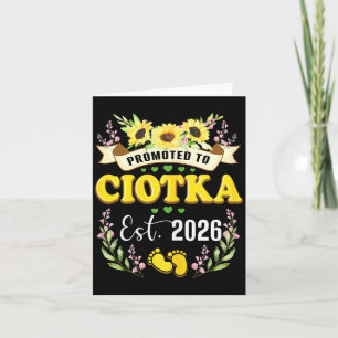 Befördert zu Ciotka Tante Est 2026 Sonnenblumen-En Karte