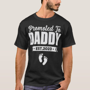 Befördert zu Daddy Est 2023 neue Papa Schwangersch T-Shirt