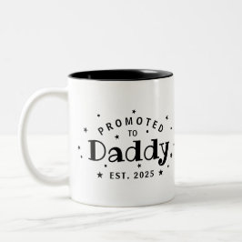 Befördert zu Daddy Personalisierten Vater Geschenk Zweifarbige Tasse