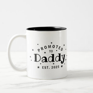 Befördert zu Daddy Personalisierten Vater Geschenk Zweifarbige Tasse
