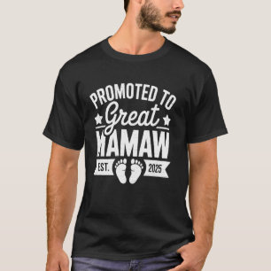 Befördert zu Great Mamaw Est 2025 Lustige Schwange T-Shirt