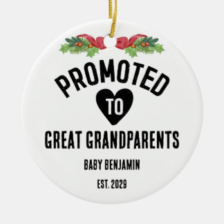 Befördert zu Großeltern Personalisierter Name Keramik Ornament