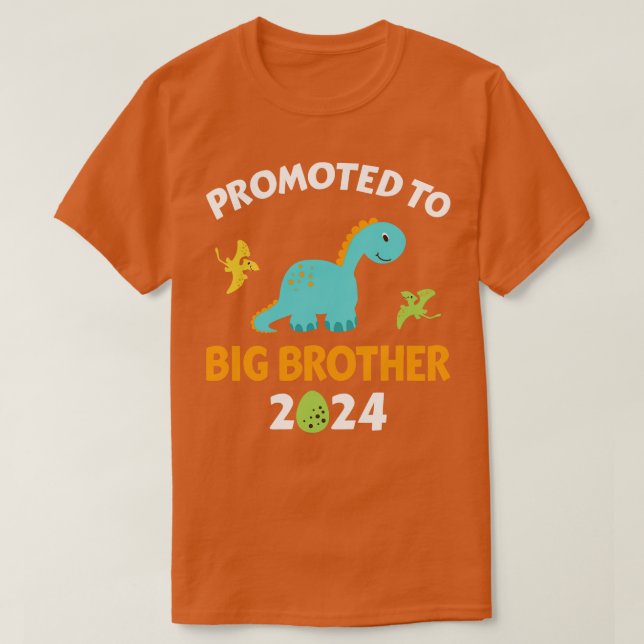 Befördert zu großen Bruder 2024 mit Dinosaurier ne T-Shirt (Design vorne)