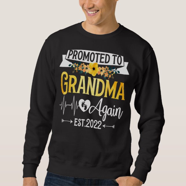 Befördert zu Großmutter 2022 Muttertag Sweatshirt (Vorderseite)