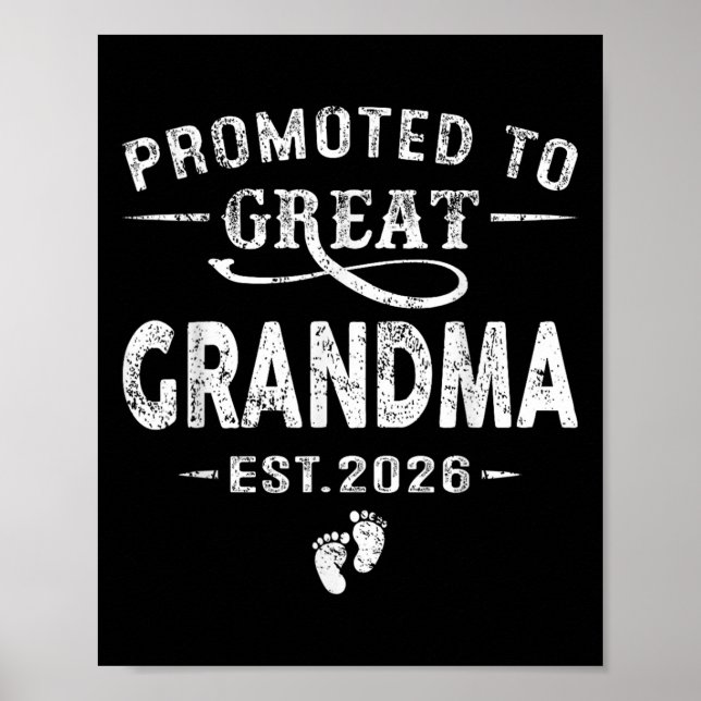 Befördert zu Großmutter Est 2026 Schwangerschaft A Poster (Vorne)