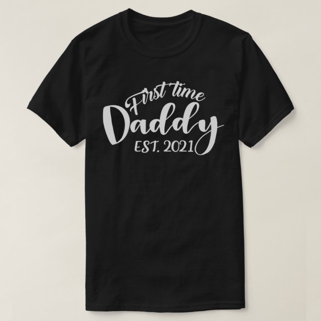 Befördert zu Männern Cooles erstes Daddy 2021 Baby T-Shirt (Design vorne)
